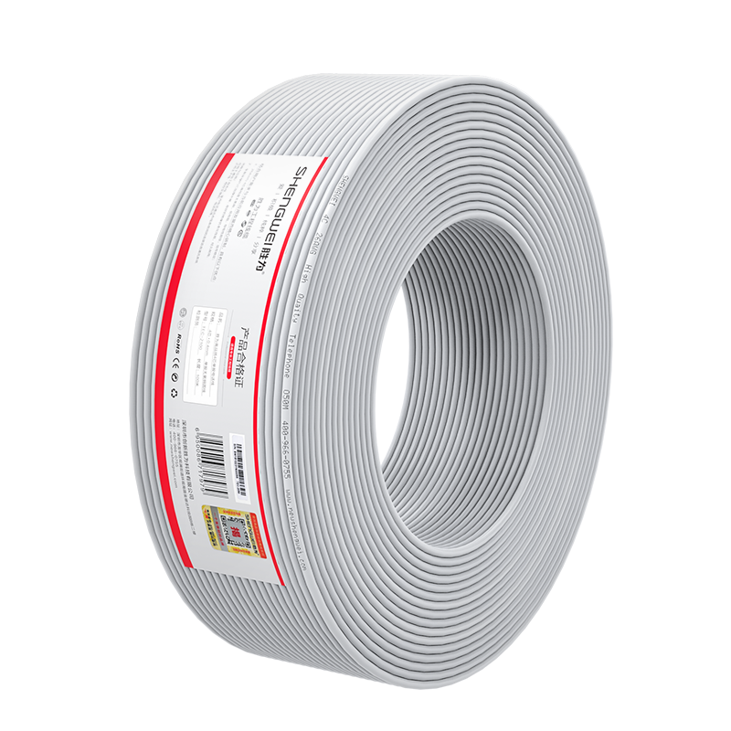 TEC-2100 電話(huà)線(xiàn)4芯單股無(wú)氧銅線(xiàn)芯0.4mm座機(jī)/傳真機(jī)電話(huà)延長(zhǎng)線(xiàn)連接線(xiàn)100米