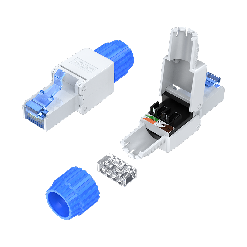 CMRJ6A01 超六類(lèi)免壓水晶頭 工程級(jí)CAT6A服務(wù)器RJ45萬(wàn)兆網(wǎng)絡(luò)免打網(wǎng)線(xiàn)水晶頭 單個(gè)裝