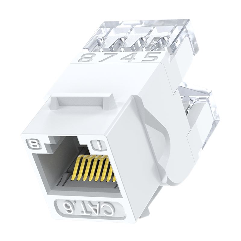 CMK6004H 六類(lèi)網(wǎng)絡(luò)模塊 CAT6千兆網(wǎng)線(xiàn)面板連接器非屏蔽 RJ45水晶頭電腦插座連接頭直通頭 單個(gè)裝