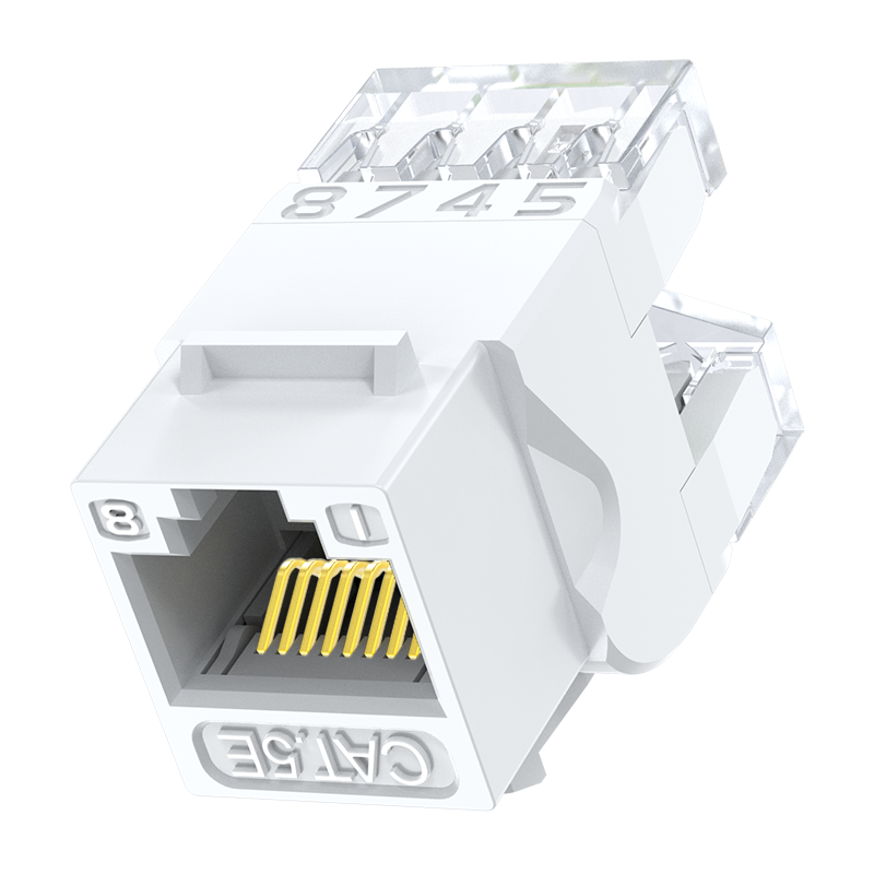 CMK5004H 超五類(lèi)網(wǎng)絡(luò)模塊 CAT5e網(wǎng)線(xiàn)面板連接器非屏蔽 RJ45水晶頭電腦插座連接頭直通頭 單個(gè)裝